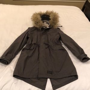 Aritzia Parka with removable wool blend liner